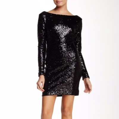 dress the population black sequin dress Emery Sequin Dress Dress the Population