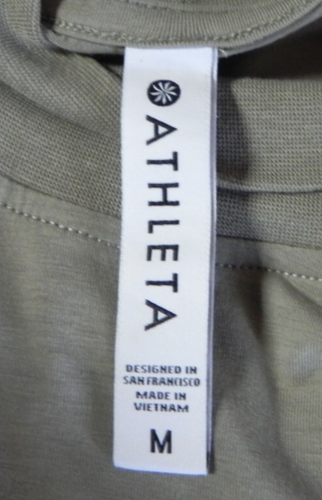 ATHLETA Outbound MockNeck Tank Olive Green size Medium - Picture 3 of 5