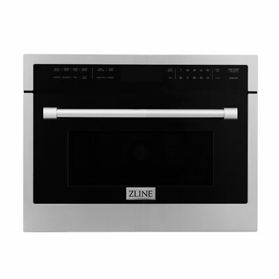 NEW ZLINE 24'' MICROWAVE OVEN DURASNOW STAINLESS STEEL BUILT IN MWO-24-SS OB