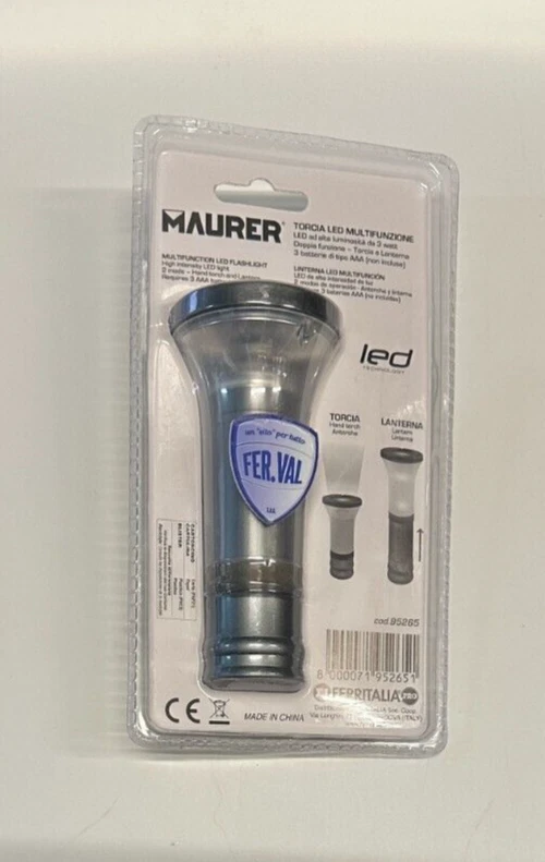 Maurer Linterna Led Multifunción Led 3 W Doble Función Linterna - Imagen 3 de 4