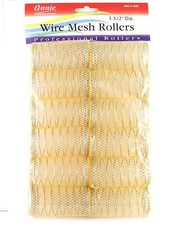 ANNIE 1-1/2" X-LARGE WIRE MESH HAIR ROLLERS - 12 PCS. 1025 