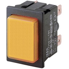 Image of Marquardt 1663.0101 Momentary Pushbutton 16A IP40 SPDT Black Faston