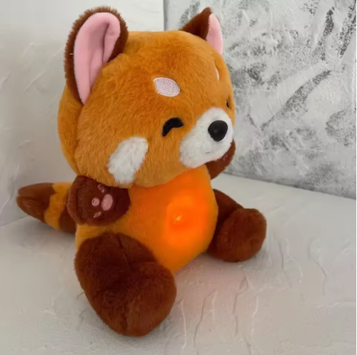 Red Panda Plush Toy for Anxiety and Calming Sleep Breathing Music Lights Modes - Picture 2 of 2