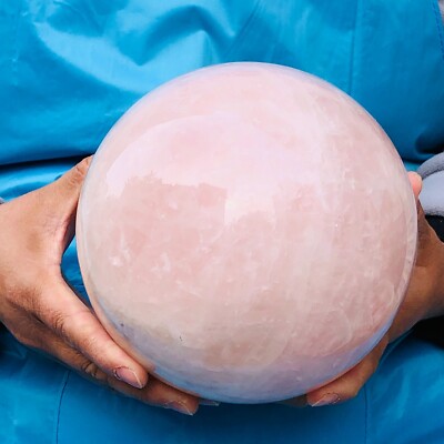 11.26LB Top Natural Pink Rose Quartz Sphere Crystal Ball Reiki Healing 2777