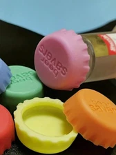 6pcs Reusable Silicone Bottle Caps - Beer & Beverage Sealing Lids - NEW