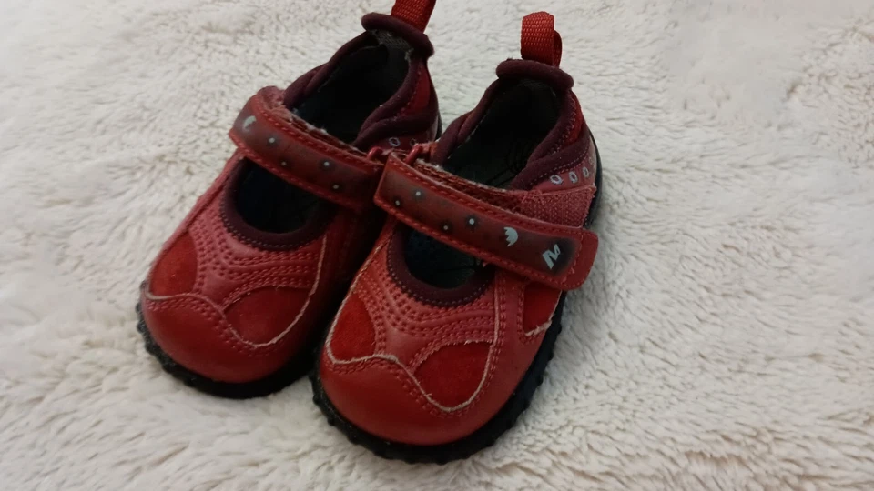 Merrell Toddler Infant 4 Shoes Red Mary Jane Leather Baby Shoe - Image 2 of 4