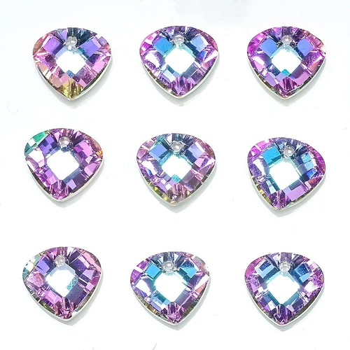 Multi Shape Crystal Charms - AB Color Glass Beads Jewelry Making Pendants 20Pcs - Picture 49 of 65