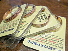  9 4 Copper Magnetic Cuff Bracelet Packs, Arthritis Pain Therapy/ Only 4 Each