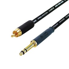 GOLD 4,4mm TT Nero Bantam Jack a RCA Phono Piombo. Cavi Van Damme