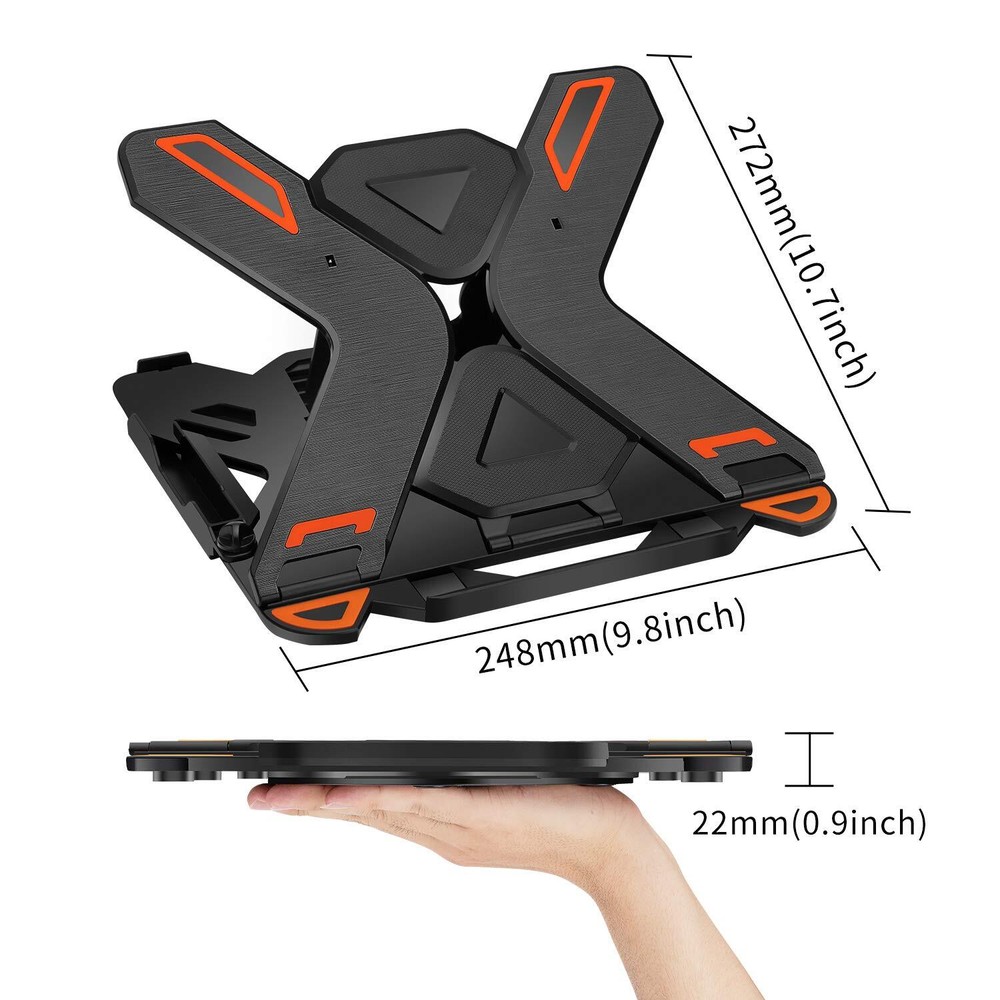 Adjustable Multi-Angle Laptop Stand with Phone Holder Portable Ergonomic Computer Stand