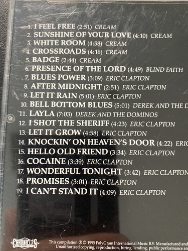 4 CD Lot: Eric Clapton & Cream, Reptile, Me & Mr. Johnson & I Still Do - Bild 4 von 10