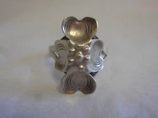 STUART NYE? STERLING SILVER DOGWOOD FLOWER ADJUSTABLE RING