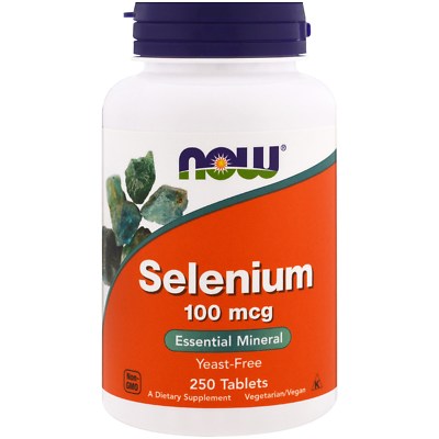 Selen - hefefrei - 250 - 100mcg Tabletten von Now Foods - essentielle Mineralstoffe 