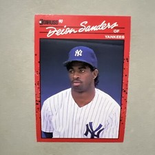 1990 Donruss # 427 Deion Sanders Card (B18) New York Yankees