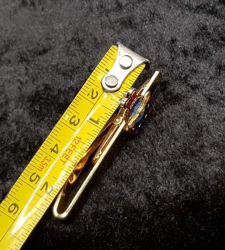 Vintage Gold Plated Enamel Royal Canadian Air Force Tie Bar Clip - Military - Picture 5 of 7
