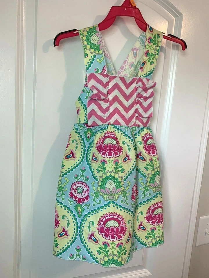 Niñas Talla 6 Lolly Wolly Doodle Boutique "X" Espalda Sol Vestido Verano   Foto 3 de 4