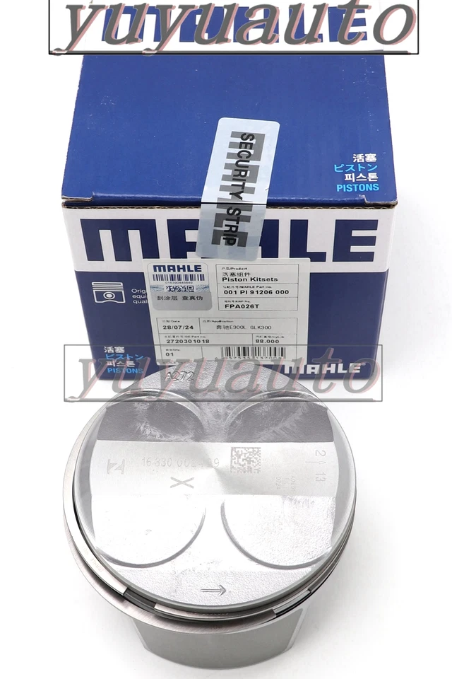 6x KIT DE PISTÃO E ANEL FABRICANTE DE EQUIPAMENTO ORIGINAL MAHLE STD 88mm para Mercedes-Benz E300 C300 GLK300 3.0L V6 - Imagem 4 de 4