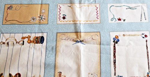 1/2 YD 3385 CHATELAINE QUILT LABELS MAKOWER UK ENGLAND FABRIC 20 LABELS - Picture 5 of 5