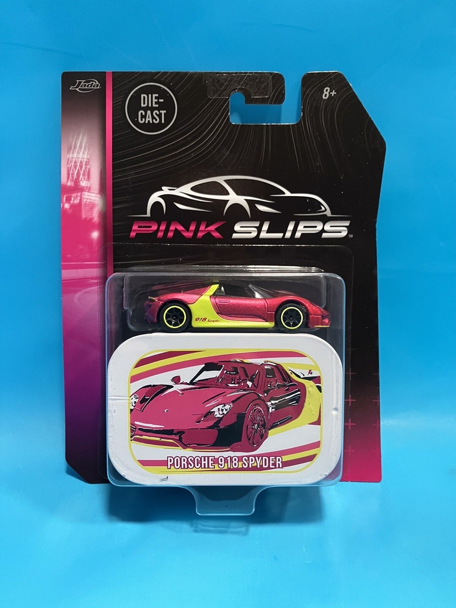 Jada Pink Slips Porsche 918 SPYDER Metallic Pink w Lime Accents
