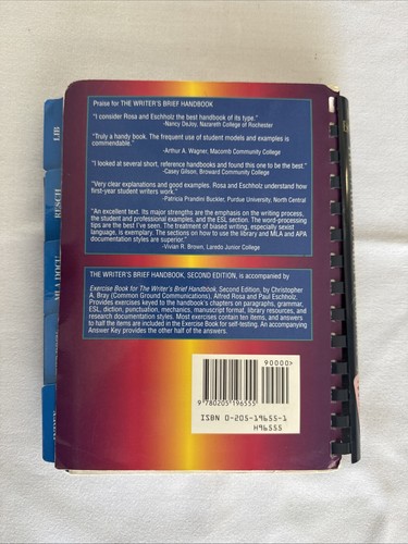 The Writer's Brief Handbook 2nd Edition Paperback by Rosa and Eschholz - Picture 2 of 2