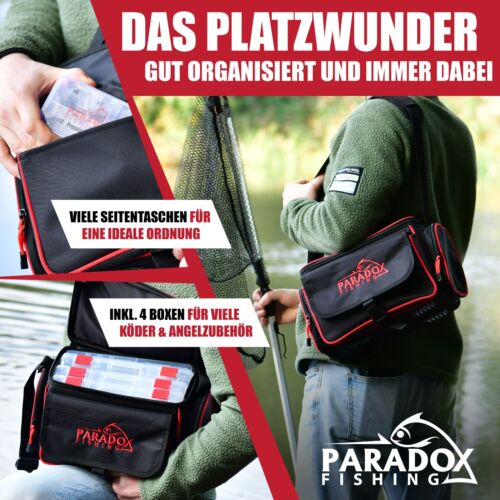 Paradox Fishing Angeltasche mit Boxen I Angelkoffer Angelrucksack Angelkoffer - Bild 6 von 7