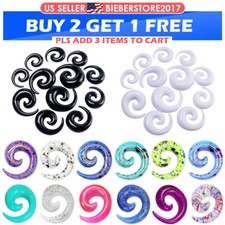 12-18pcs Acrylic Spiral Taper Stretching Kit Ear Gauges Expander Plugs 14g-20mm 12-18pcs Acrylic Spiral Taper Stretching Kit Ear Gauges Expander Plugs 14g-20mm