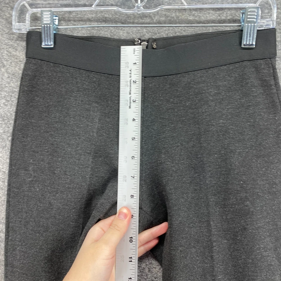 J. Pantalones Crew Mujer 2 Negros Plisados Ajustados Cremallera Capri Rayón Informales Sólidos Foto 4 de 4