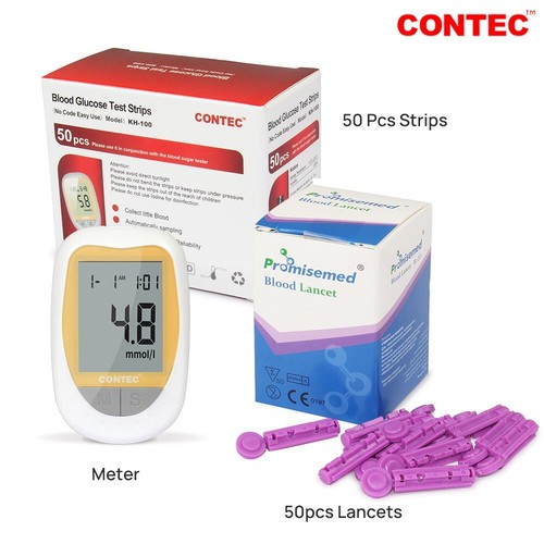 Blood Glucose Monitor Starter Kit Glucometer Sugar Meter Diabetes Strips Lancets - Picture 17 of 21