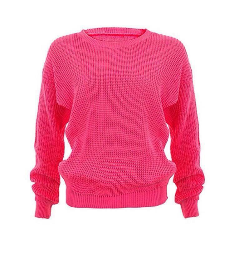 AM Ladies Womens Chunky Thick Baggy Jumper Knitted Sweater Over Sized