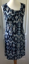 Stunning EAST Blue Stretch Fit & Flare Dress - Size 12 - BNWT £59