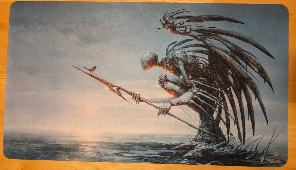 PHYREXIAN ANGEL - Seb McKinnon signed playmat - Rare PHYREXIAN ANGEL - Seb McKinnon signed playmat - Rare