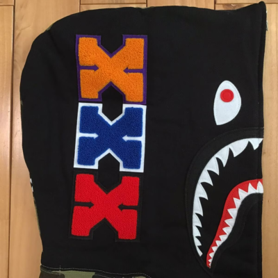 BAPE × GOD SELECTION XXX Shark Full Zip Hoodie Green A Bathing Ape