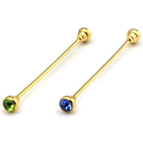 2 Packs Men Collar Pin Necktie Tie Clip Brooch Bar Gold Color Business Jewelry - Picture 8 of 13
