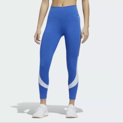 ADIDAS Women s BT Block High Rise 7/8 Leggings - Glory Blue