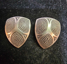 2 Vintage ART DECO Silvertone Shoe Button- S50