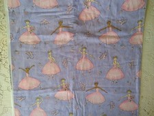 Fabric Traditions 1999 Pink Lavender Ballerinas Glitter Slippers BTHY 18x45"