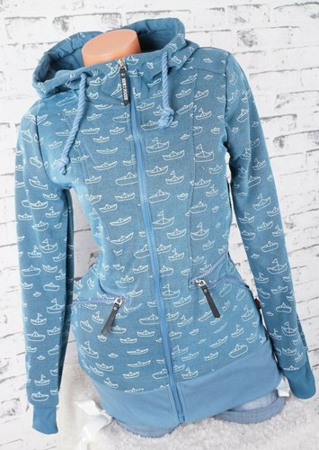 Damen Piquet Jacke Slim Fit Kapuze Hoodie Fleece angeraut Boote S M L XL 2XL - Bild 14 von 59