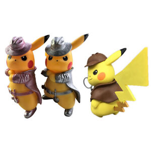 Detective-Pokemon-Pikachu-Figure-Doll-Toys-cool-Cute-2019-Pokemon-New-Movie-Set