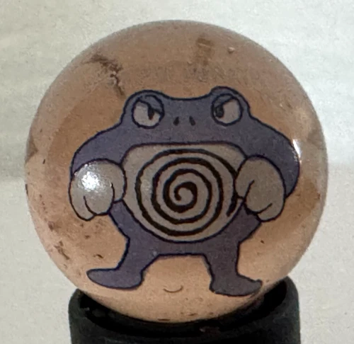 Pokemon Marbles Vintage - 1998 Glass Collectible Marble- #62 Poliwrath
