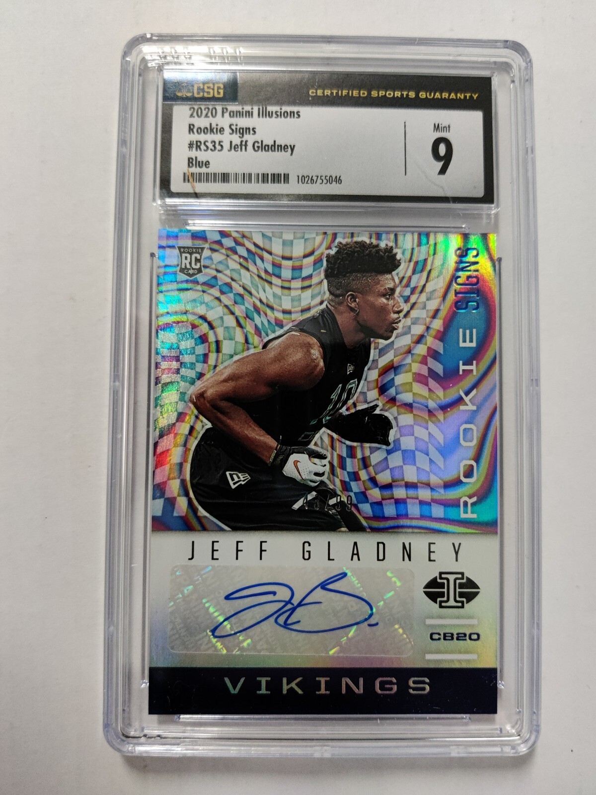 Jeff Gladney Panini Illusions Rookie Signs #RS35 Orange