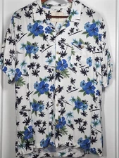 Vintage Weatherproof Hawaiian Shirt Mens Size XL Short Sleeve Button Up Floral