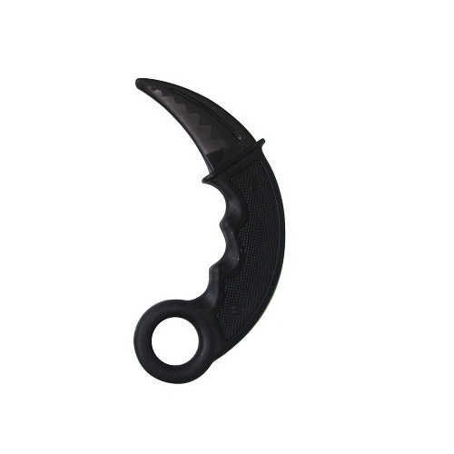 New Martial Arts Black Polypropylene Karambit Blunt Training Knife Full
