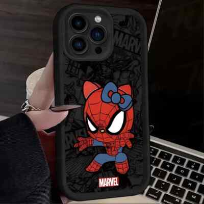 Spider Man Cute Hello Kitty Silicone Phone Case for Iphone 15 Case Iphone 14 13 