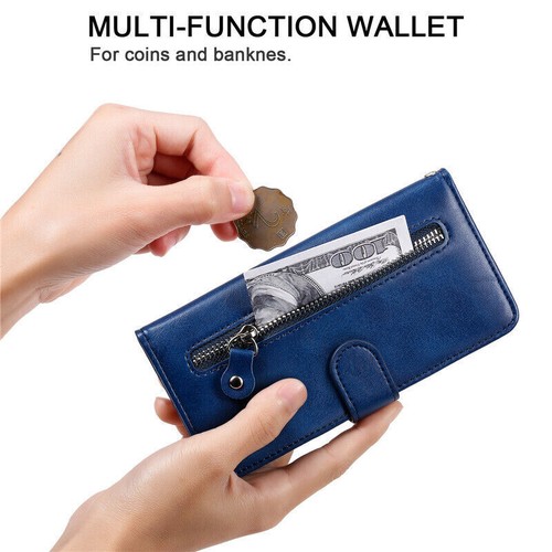 Zipper Flip Leather Wallet Phone Case For Huawei Honor X7 X8 Honor 60 Nova 10 - Picture 14 of 76