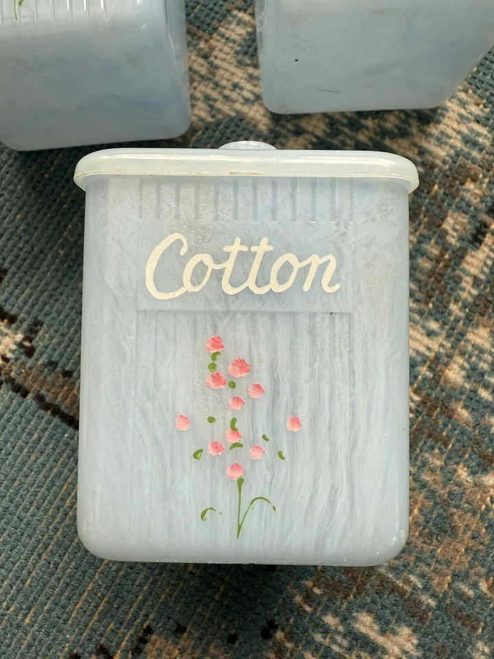 Contenedor de plástico azul para guardería de bebé Clarolyte años 50 Foto 3 de 4