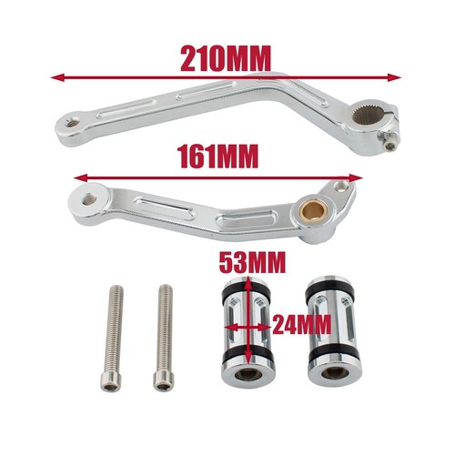 Chrome Brake Arm Pedal Shift Lever w/ Shifter Pegs For Yamaha V-max 1200 1985-07 - Picture 11 of 13