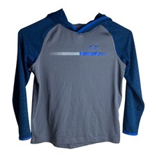 Under Armour Heat Gear Hooded Long Sleeve Shirt Youth Size YSM Loose