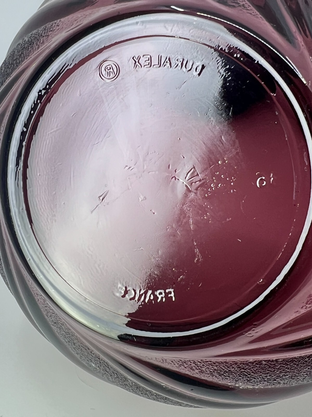 4 Vintage Duralex Amethyst Swirl France Bormioli Rocco French MCM Bowls 4.5"D