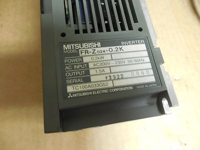 MITSUBISHI FREQROL INVERTER FR-Z 024-0.2K 0.2kW 1.5A A AMP 200V