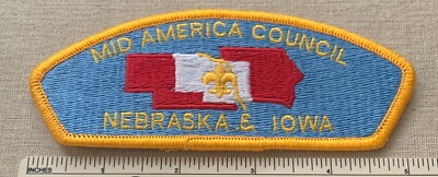 MID AMERICA COUNCIL Boy Scout Uniform Strip PATCH CSP Nebraska Iowa BSA BADGE